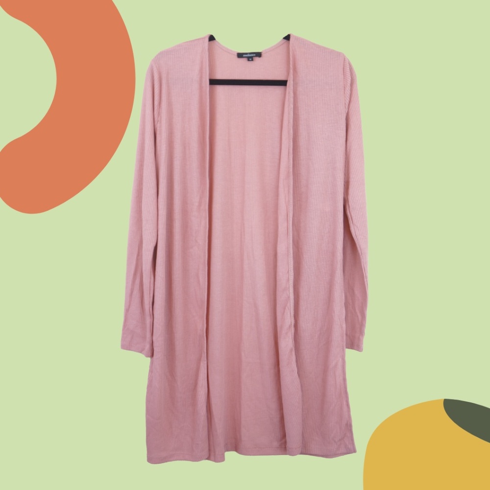 Blush Ribbed Cardigan